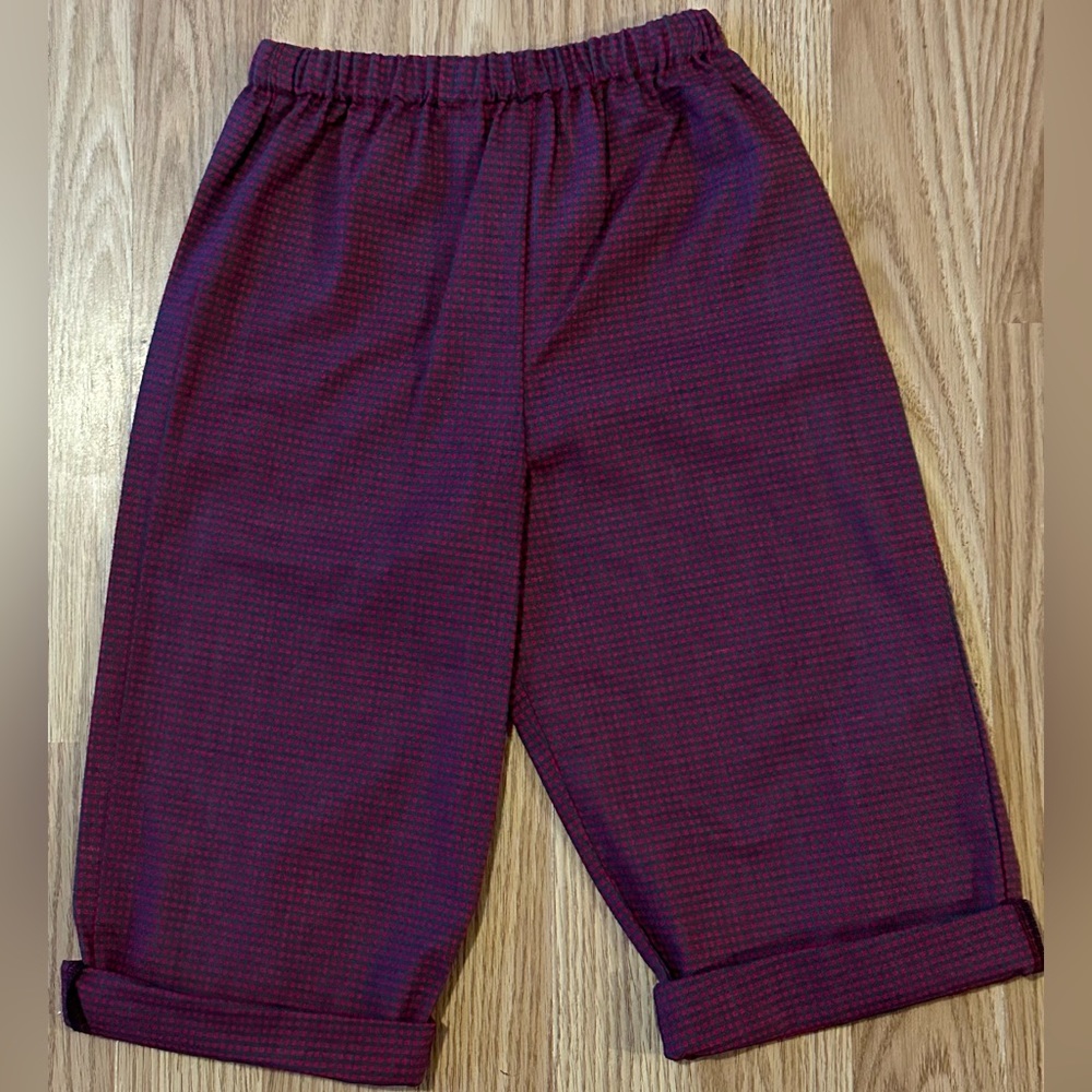 Little Ones Red & Blue Checkered Pants - 100% Cotton - Size 2T - New w/ Tags